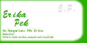erika pek business card